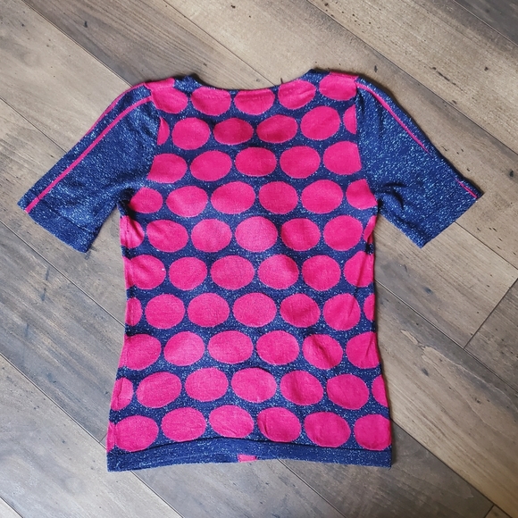 Alannah Hill Pink Spot Ruffle Cardigan Top - Picture 6 of 10